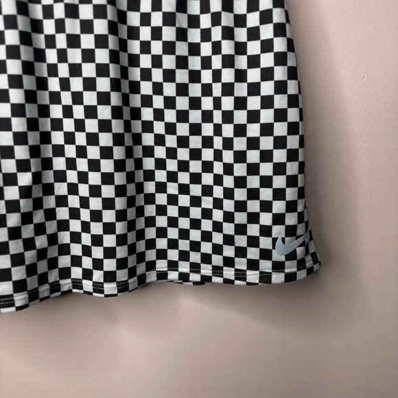 Nike Court Dri Fit Checkered Skirt Skort 2 in 1 Shorts Mini Active - Picture 2 of 6